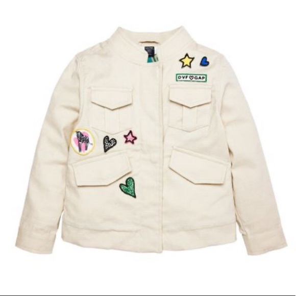 Diane Von Furstenberg Other - DVF Gap Kids Khaki Safari Jacket Patches Size XL